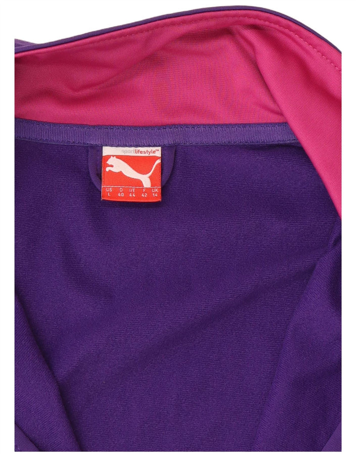 Puma Womens Graphic Tracksuit Top Jacket UK 14 Grande Roxo