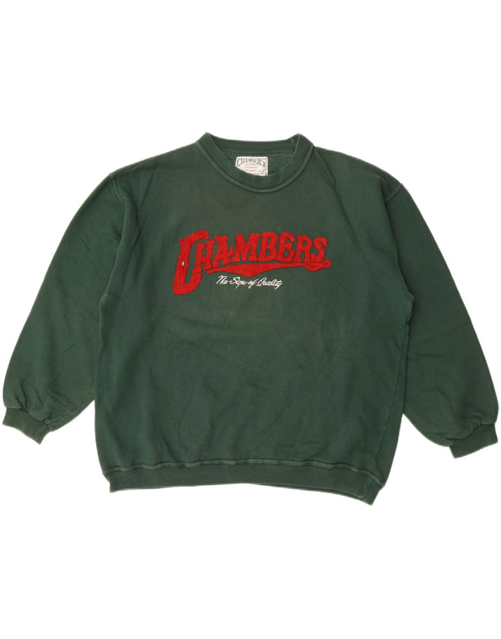 Chambers moletom masculino gráfico jumper grande algodão verde