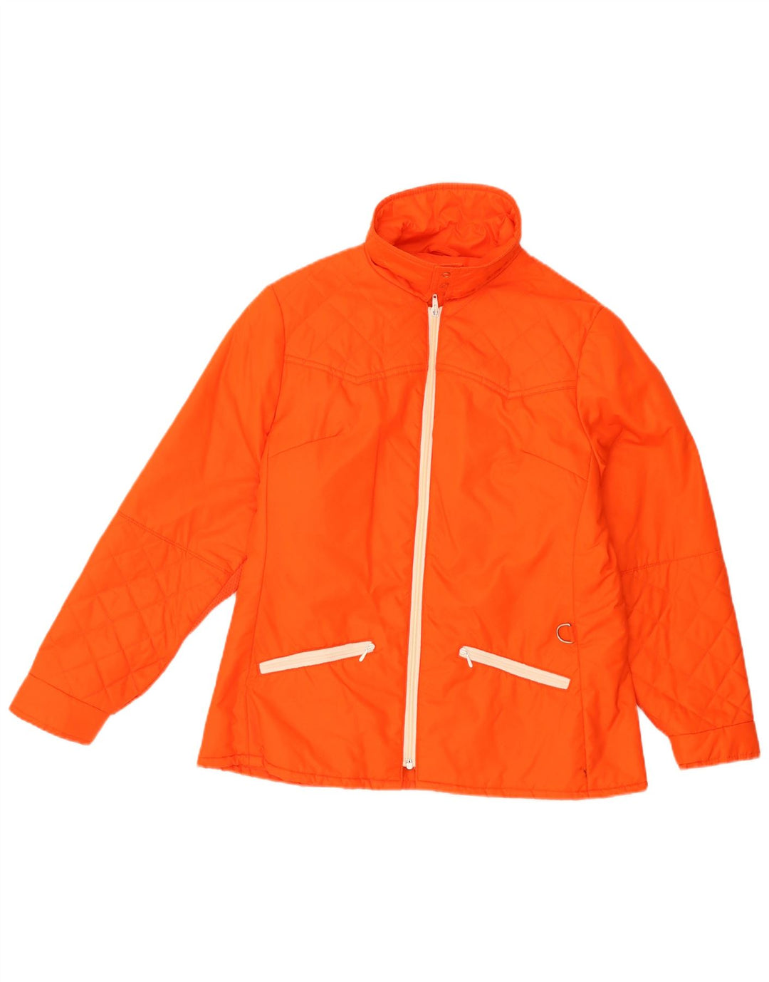 Jaqueta acolchoada masculina vintage UK 36 pequena laranja