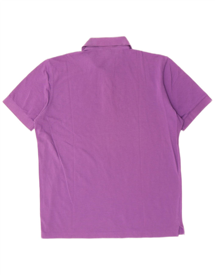 Camisa polo masculina HUGO BOSS algodão roxo médio