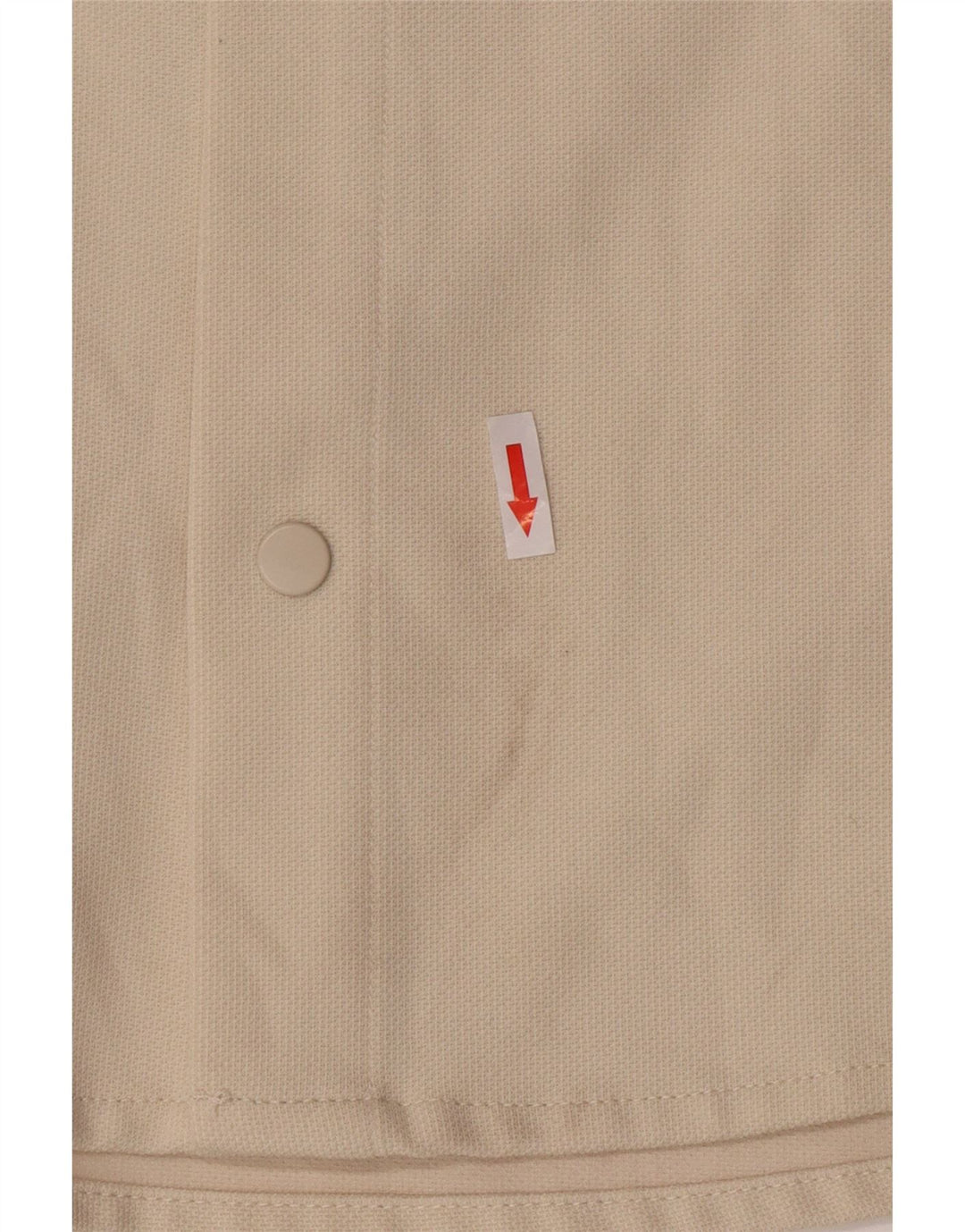 Zara Camisa masculina de manga curta pequena poliéster bege