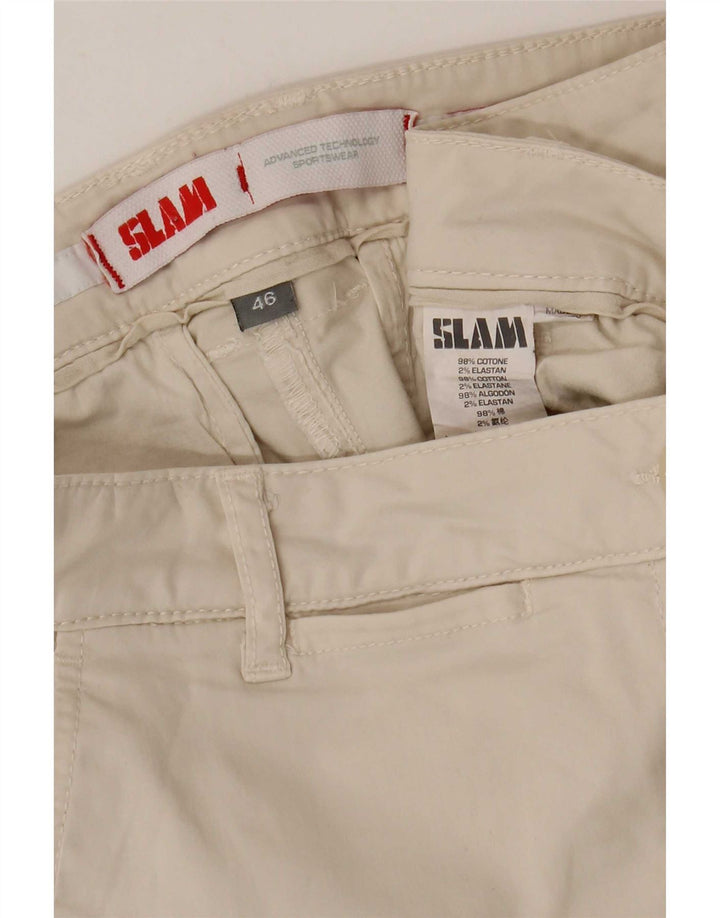 Slam Womens Chino Shorts IT 46 Grande W32 Algodão Bege
