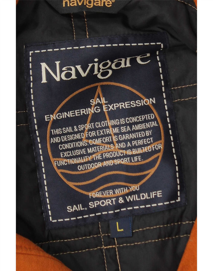 Jaqueta corta-vento masculina Navigare UK 40 grande marrom