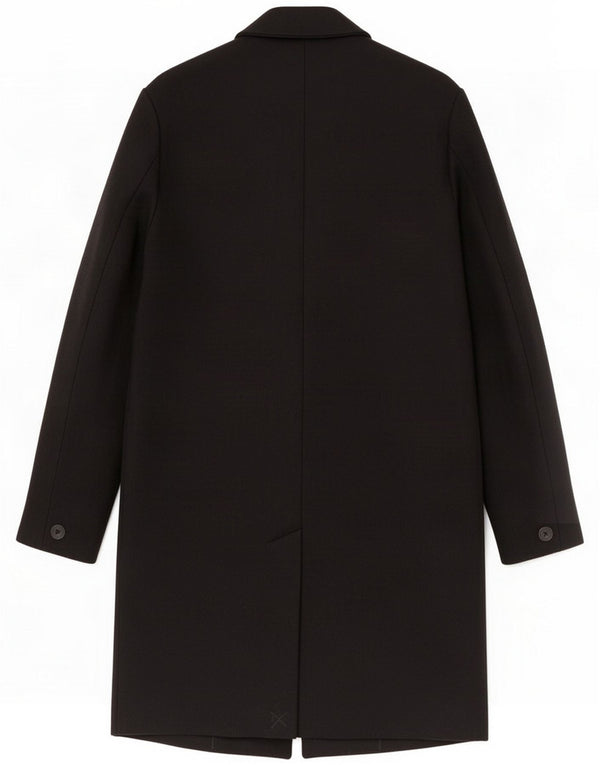 Zara Mens Overcoat UK 34 XS Poliéster Preto