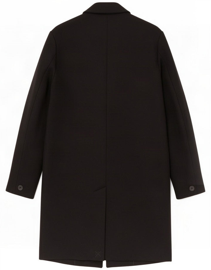 Zara Mens Overcoat UK 34 XS Poliéster Preto