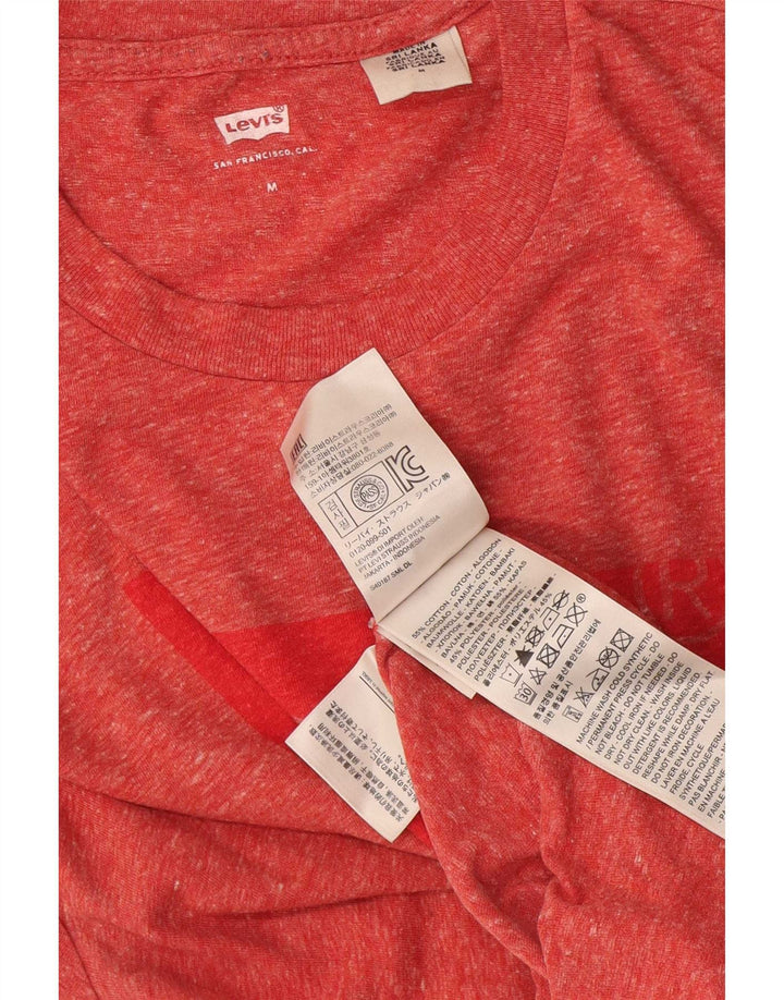 Camiseta gráfica masculina Levi's Top médio algodão vermelho