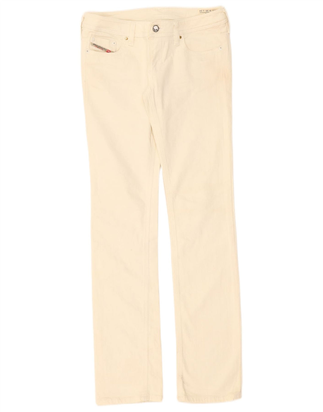 Jeans feminino Diesel Lowky Slim W30 L34 algodão branco