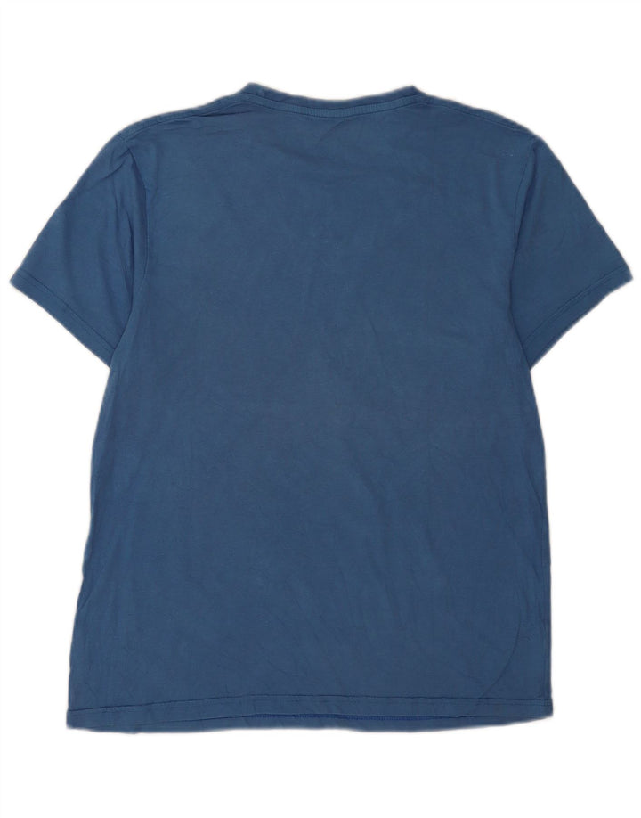 Camiseta gráfica masculina Billabong top pequeno algodão azul