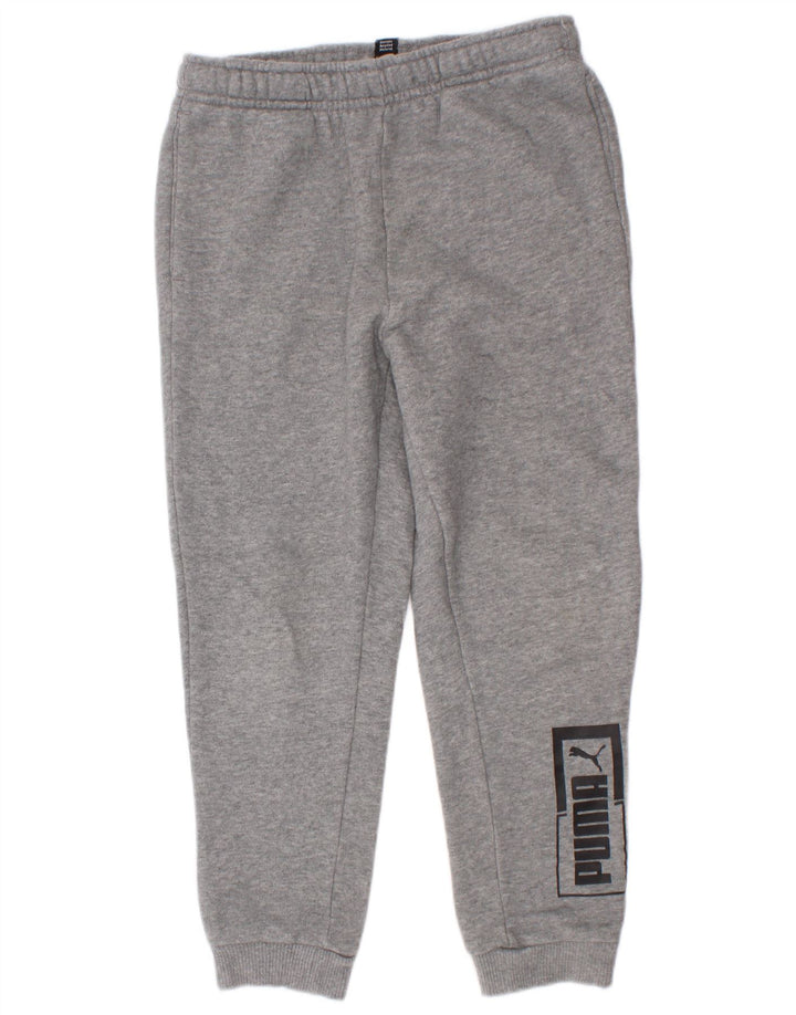 Puma Boys Graphic Calças de treino Joggers 7-8 anos cinza