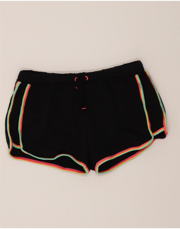 Shorts esportivos femininos Marks & Spencer 12-13 anos preto listrado algodão esportivo
