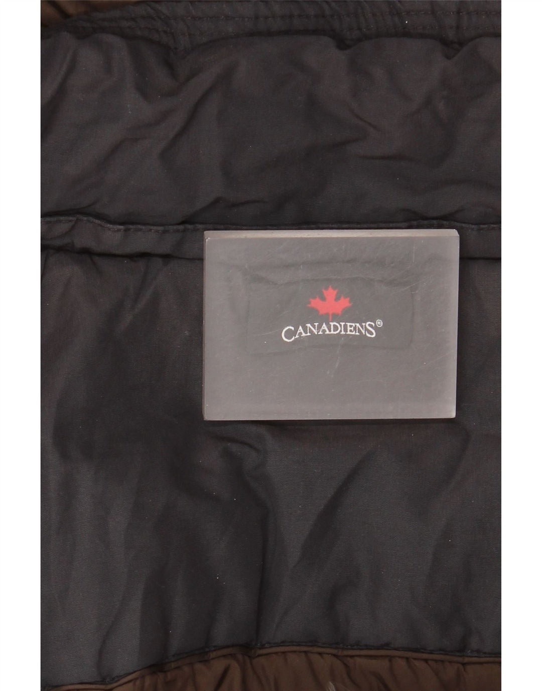 Casaco feminino acolchoado com capuz CANADIENS IT 42 algodão preto médio
