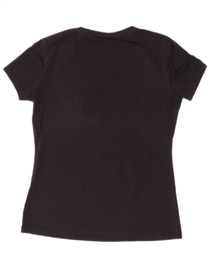 Camiseta feminina Liu Jo com estampa gráfica UK 12 médio preto