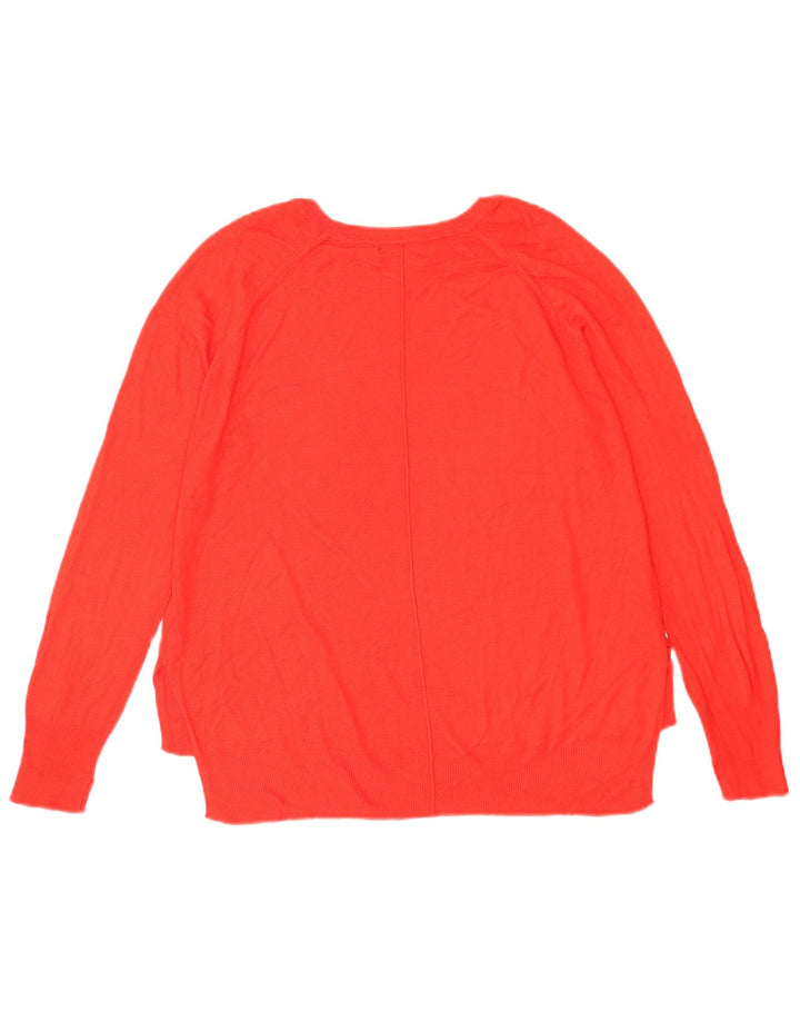 Suéter feminino Zara com gola canoa UK 14 vermelho médio