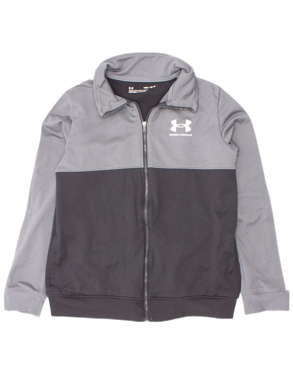 Jaqueta Under Armour Boys Treino Top 9-10 Anos Cinza Médio Colourblock