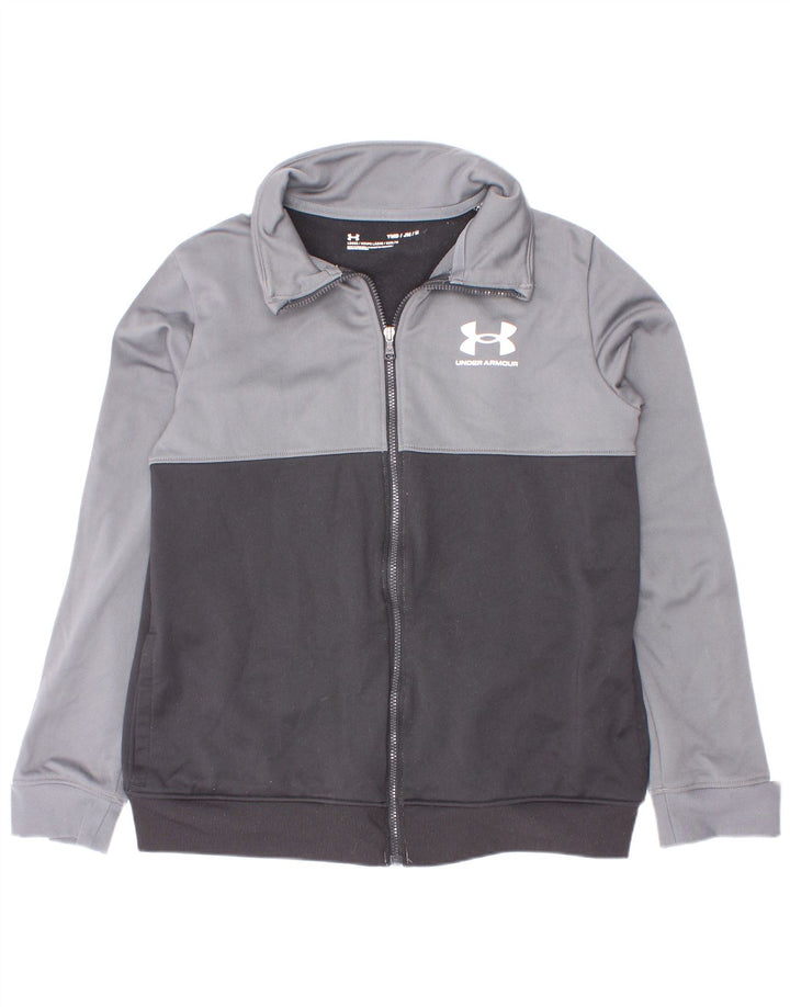 Jaqueta Under Armour Boys Treino Top 9-10 Anos Cinza Médio Colourblock