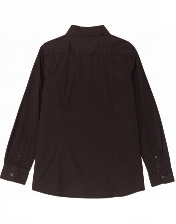 Camisa feminina Gaastra UK 16 grande algodão preto