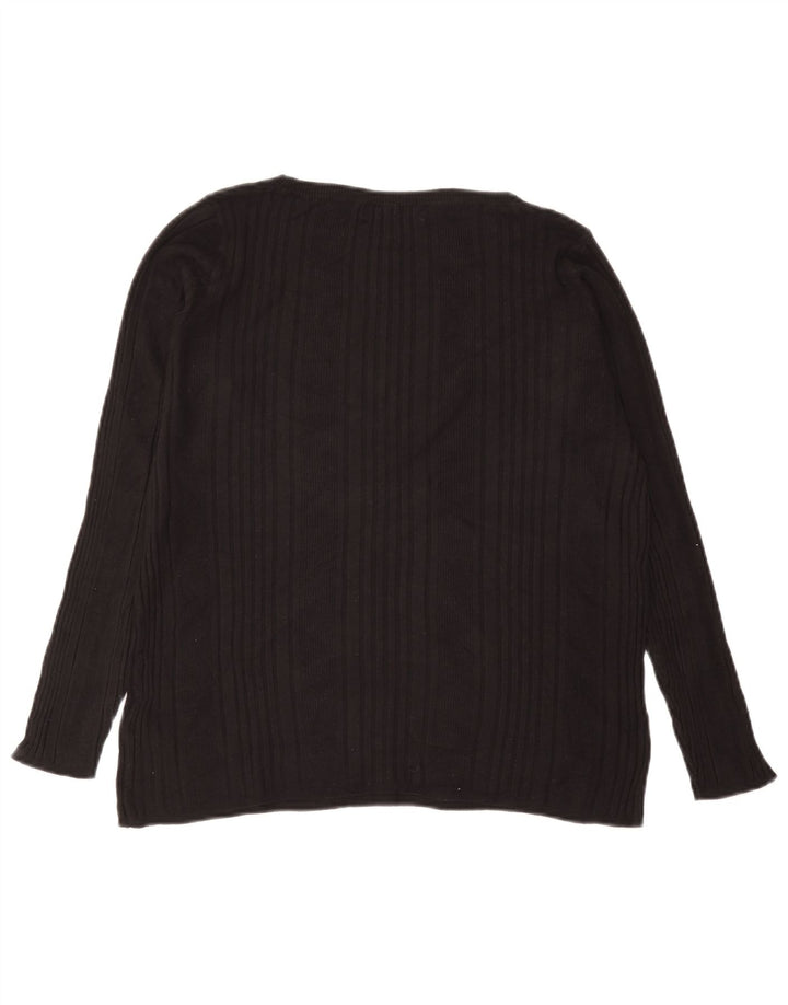 Blusa feminina Marks & Spencer UK 18 XL preta viscose