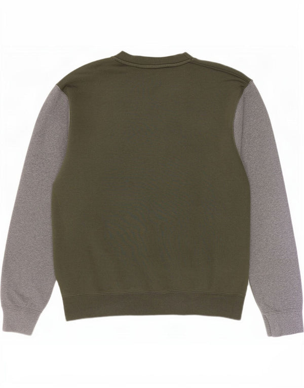 Moletom gráfico masculino Nike Jumper médio cáqui colorblock algodão