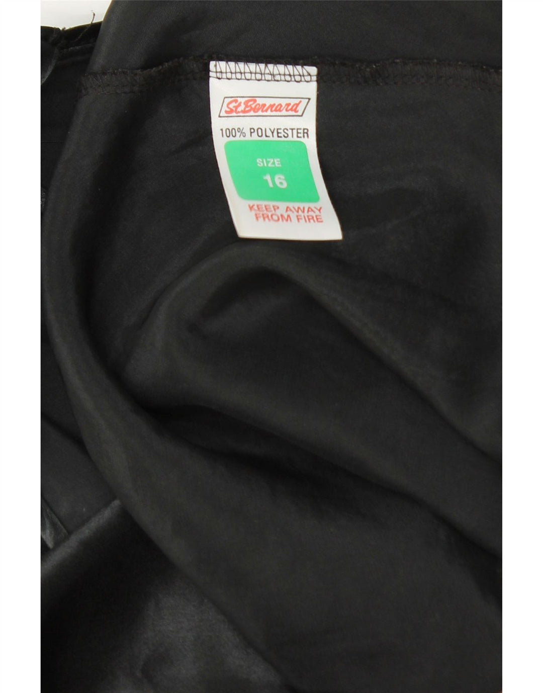ST. Vestido slip feminino BERNARD UK 16 grande poliéster preto