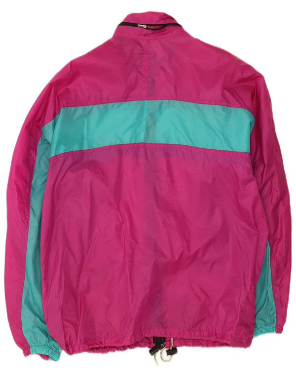 Aesse Jaqueta masculina de agasalho pequeno rosa Colourblock poliamida