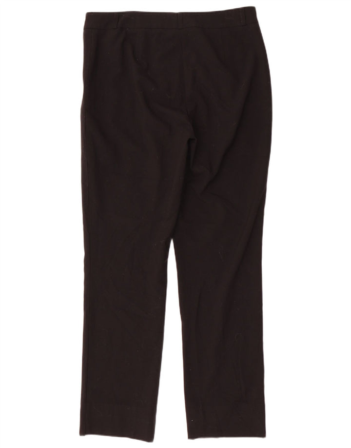Calça feminina Marks & Spencer Modern Slim Suit Reino Unido 12 Médio W32 L29 Preta