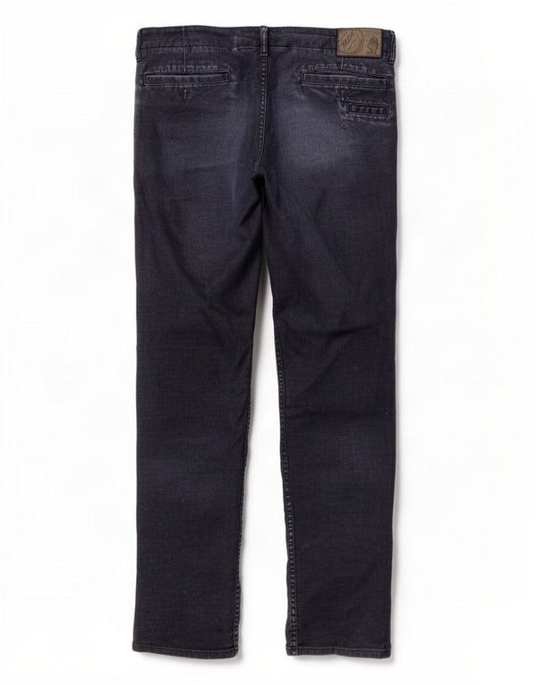 Marlboro Classics Mens Jeans retos desgastados W36 L32 algodão azul marinho