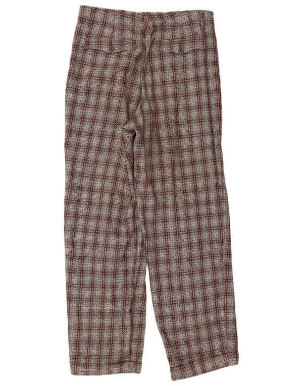 Calça Chino Masculina Vintage IT 50 Grande W32 L32 Cinza Check