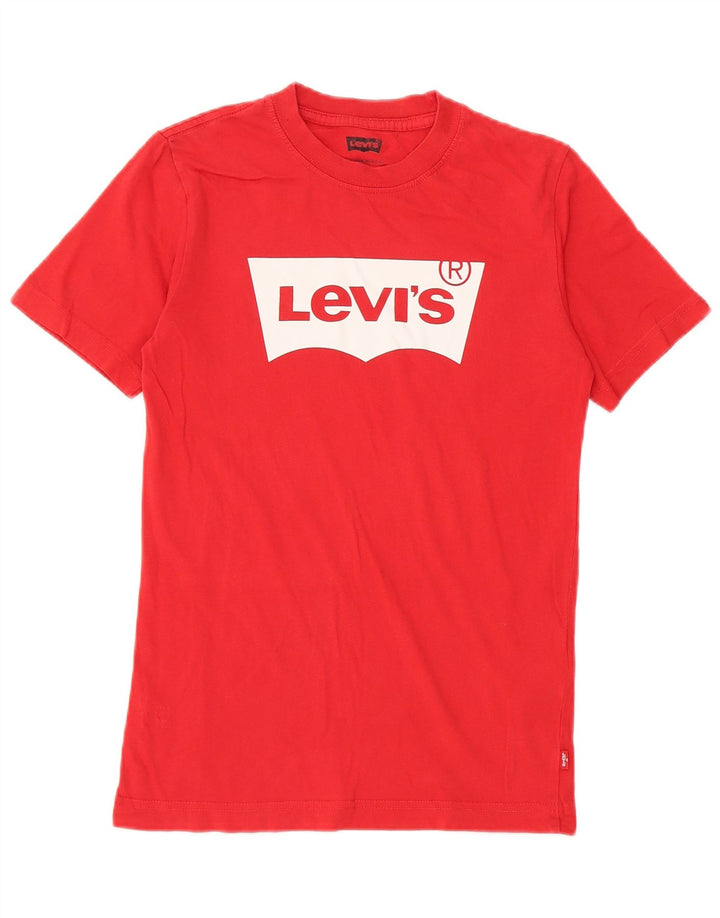 Camiseta gráfica LEVI'S Boys 11-12 anos algodão vermelho