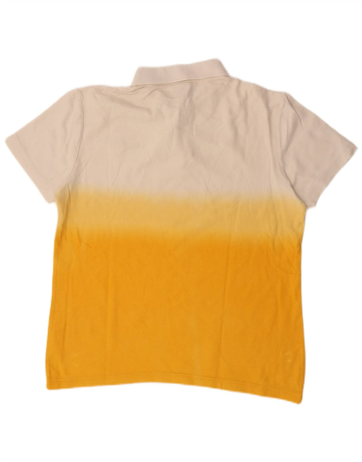 Camisa polo masculina Puma médio branco colorblock algodão