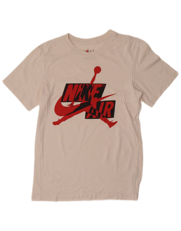 Camiseta masculina Jordan Standard Fit gráfica top pequeno algodão branco