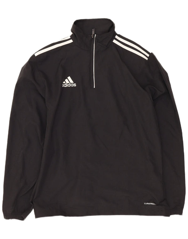 Adidas Mens Clima Proof Pullover Treino Top Reino Unido 34/36 Pequeno Preto
