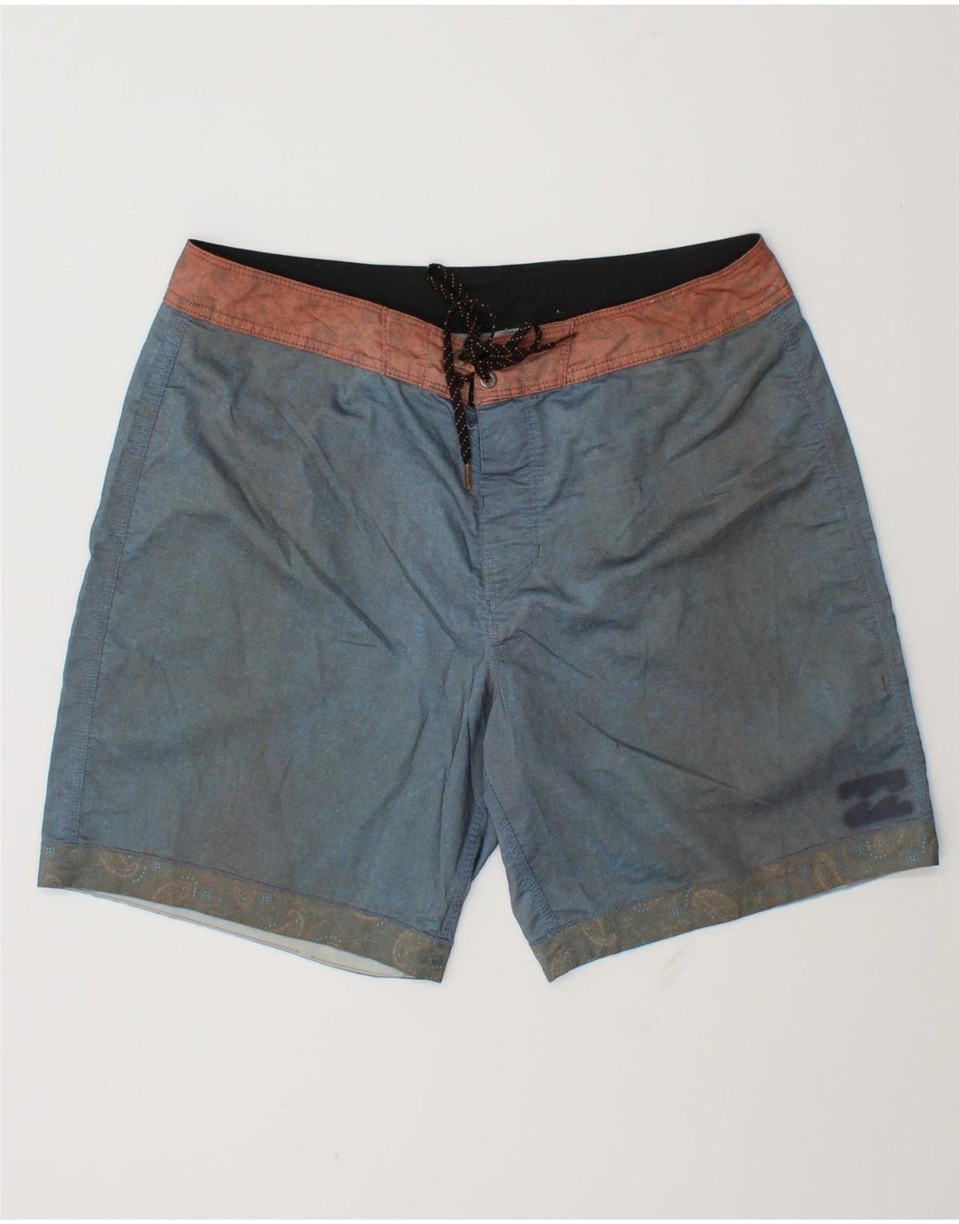 Shorts de natação masculino Billabong médio azul algodão