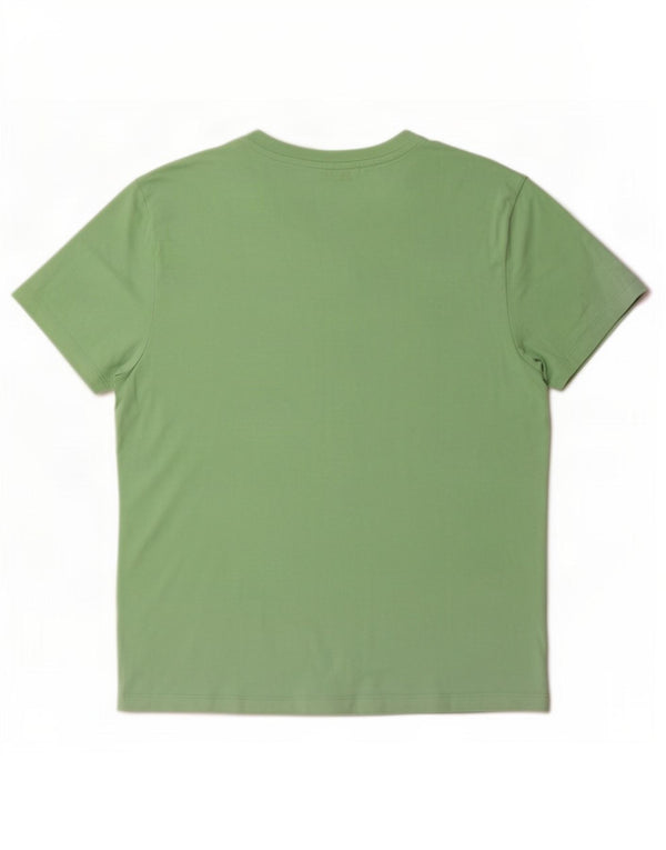 Camiseta feminina gráfica Marc O'Polo UK 16 grande algodão verde