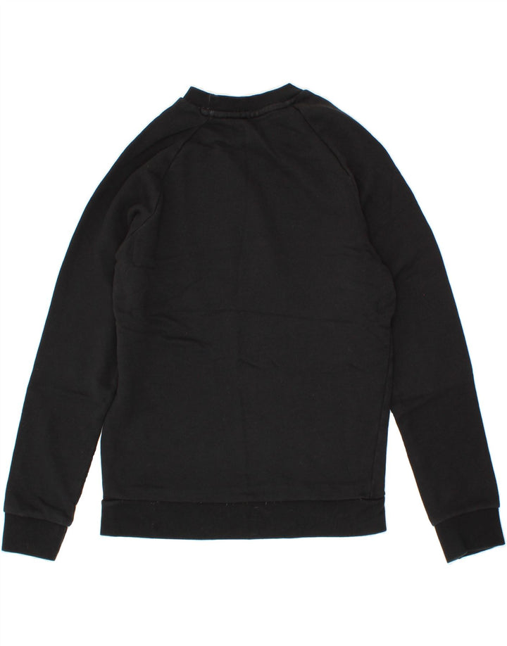 ADIDAS Mens Graphic Sweatshirt Jumper Small Black Cotton Vintage Adidas and Second-Hand Adidas from Messina Hembry 