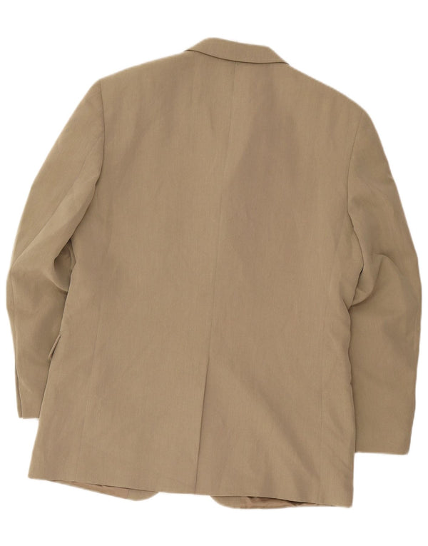 Jaqueta blazer masculina Pierre Cardin com 3 botões UE 50 grande poliéster bege