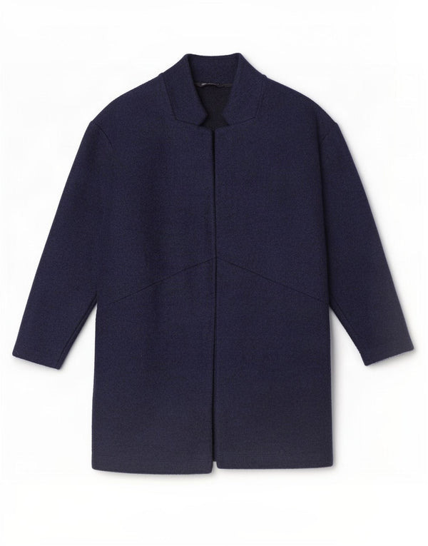 Sobretudo aberto feminino Marks & Spencer Reino Unido 12 médio azul marinho