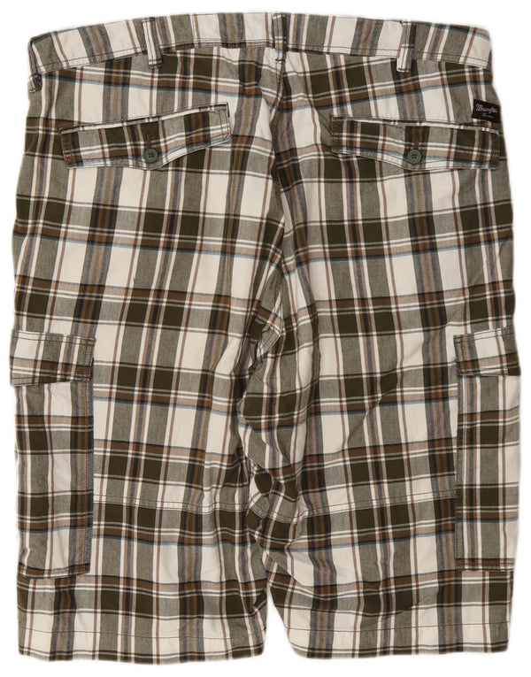 Shorts cargo masculino Wrangler W42 2XL algodão xadrez multicolorido