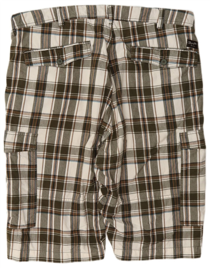 Shorts cargo masculino Wrangler W42 2XL algodão xadrez multicolorido