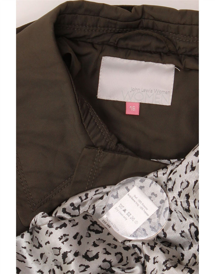 Trench coat feminino JOHN LEWIS Reino Unido 16 grande poliéster cáqui