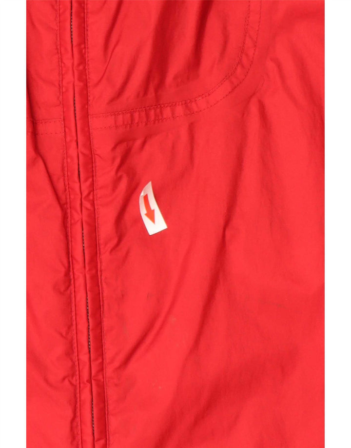 Jaqueta de chuva masculina Adidas com capuz UK 44/46 grande poliamida vermelha