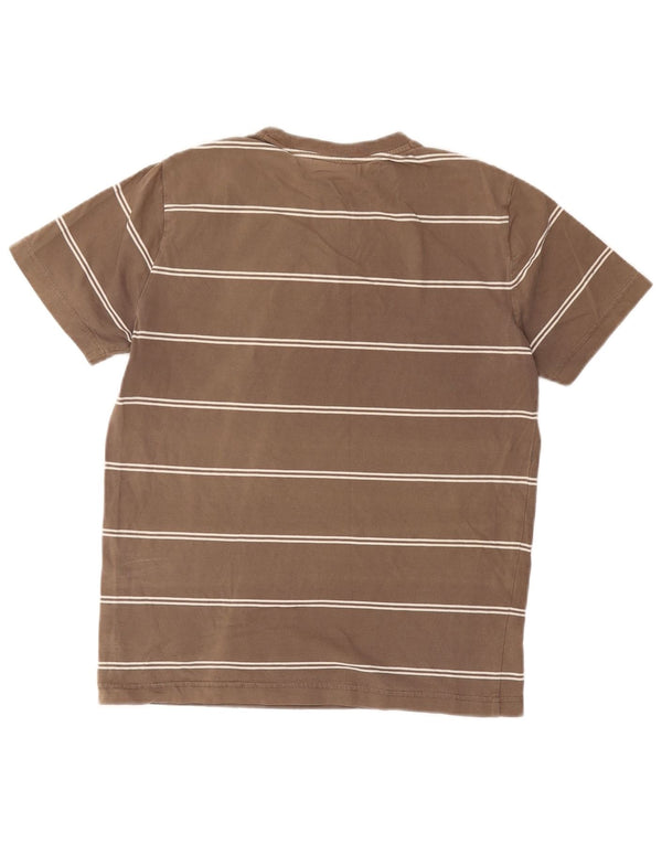 Converse Mens Graphic T-Shirt Top Médio Marrom Listrado Algodão