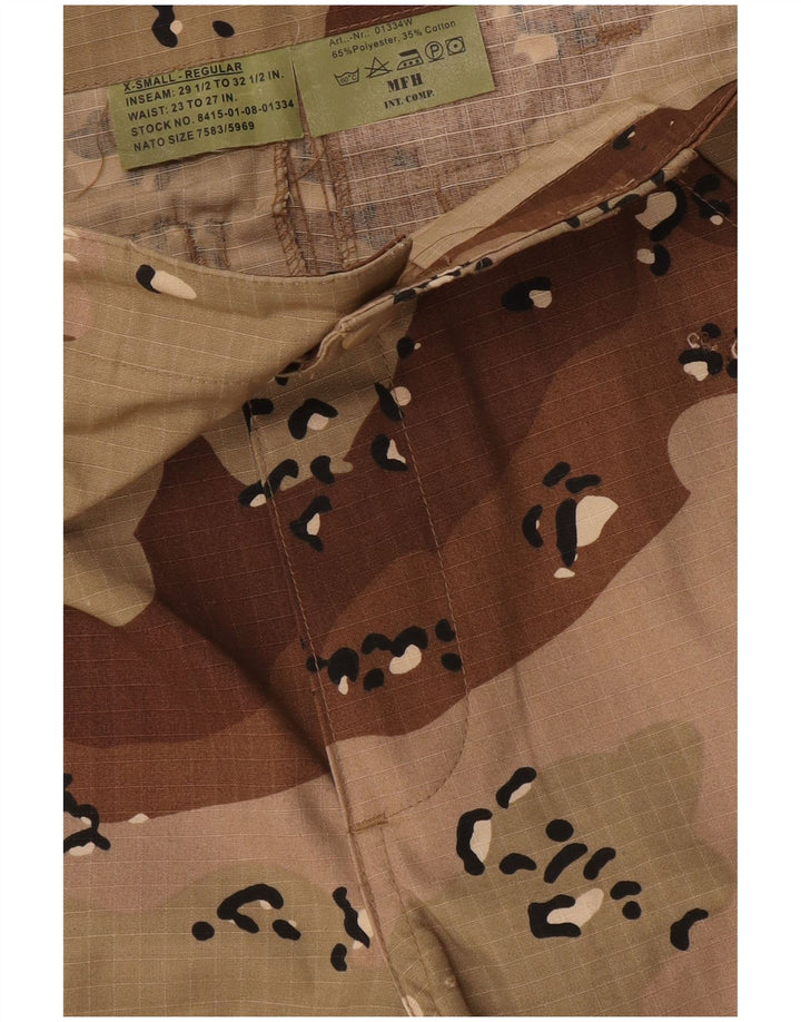 MFH Calça Cargo Feminina Regular XS W26 L28 Poliéster Camuflado Bege