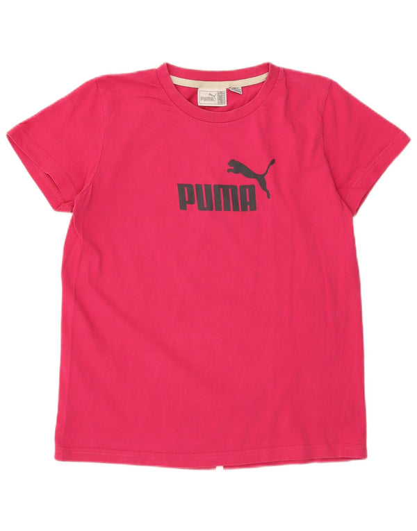 Puma Camiseta Feminina Graphic Top UK 12 Médio Rosa