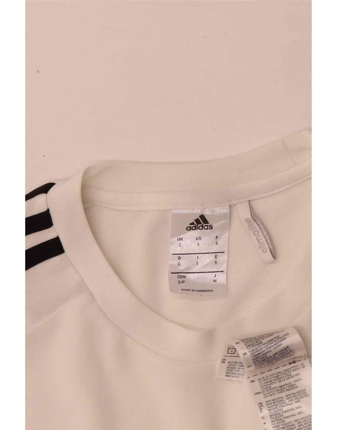 Adidas Camiseta Masculina Top Pequena Branca Poliéster Esportiva