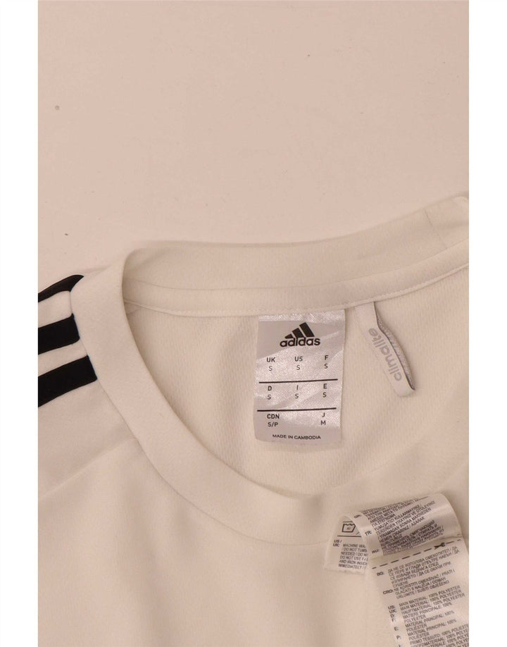 Adidas Camiseta Masculina Top Pequena Branca Poliéster Esportiva