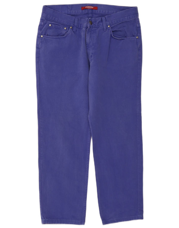 Calça Carrera Feminina 700 Reta Casual IT 50 XL W34 L26 Azul Algodão