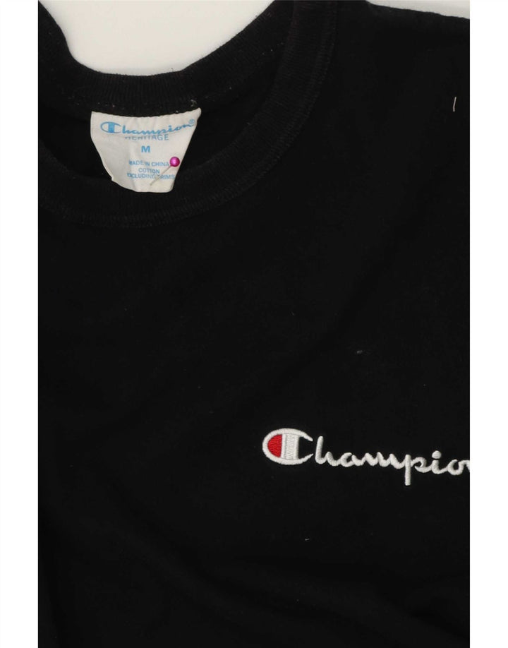 Camiseta masculina Champion de algodão preto médio