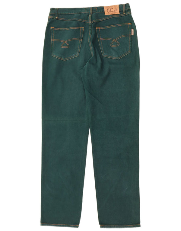 Stefanel Mens Tapered Jeans IT 52 XL W38 L35 Algodão Verde