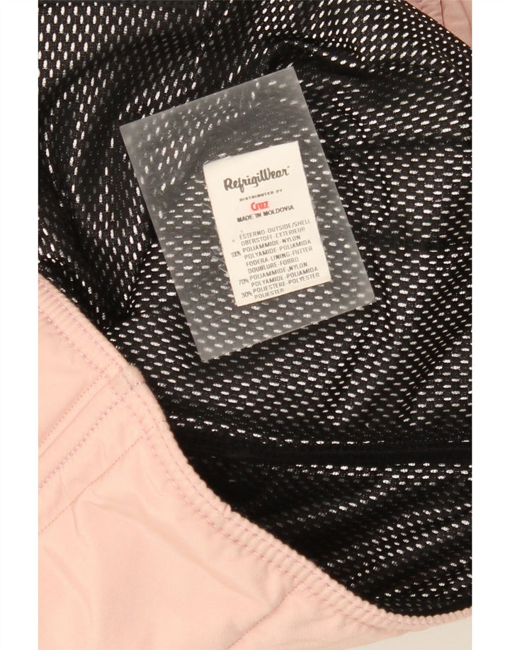 Jaqueta acolchoada feminina Refrigiwear UK 16 grande nylon rosa