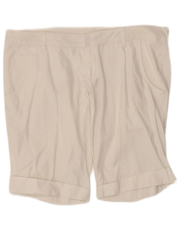 Shorts feminino casual Puma UK 14 grande W36 listrado branco